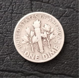 Rosevelt dime, SUA, 1953 ( D ) _ moneă argint _ km # 195 _ 10 cents, America de Nord
