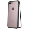 Husa Magnetic Case 360° pentru iPhone 7 Plus, Silver, iPhone 7/8 Plus, Transparent