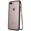 Husa iPhone 7 Plus Magnetic 360&deg; Full Protectie, Sticla Securizata, Negru