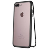 Husa Magnetic Case 360&deg; pentru iPhone 7 Plus, Silver, iPhone 7/8 Plus, Transparent