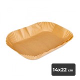 Hartie de copt pentru friteuza cu aer - pentru un cuptor fara ulei - dreptunghi - 14 x 22 cm - 50 bu