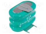 Acumul: Ni-MH 3,6V 140mAh 3pin,pol pozitiv: 2pin 26,5x15x18mm