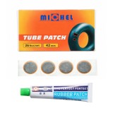 Set 26 petice vulcanizare 42 mm cu adeziv 20 ml pentru camere de aer Michel