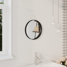 Oglinda de perete, negru, 30 cm GartenMobel Dekor