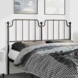 vidaXL Tăblie de pat de schimb metalică, negru, 135 cm 373919