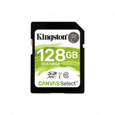 Card Kingston Canvas Select SDXC 128GB Clasa 10 UHS-I U1 80Mbs foto
