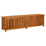 Lada de depozitare gradina, 200x50x58 cm, lemn masiv de acacia