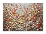 Cumpara ieftin Tablou abstract pictat manual living, birou, Calatorie in spatiu, 70x50cm ulei pe panza, reproducere Jackson Pollock