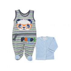 Compleu 2 piese salopeta si bluza pentru baieti Koala Panda 04-538AL, Multicolor foto