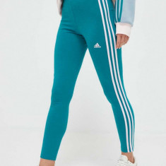 adidas colanti femei, culoarea verde, cu imprimeu