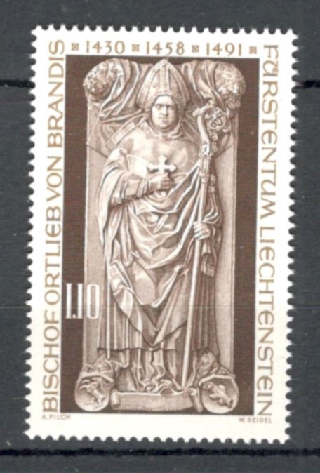 Liechtenstein.1976 Episcop Ortlieb von Brandis-sarcofag SL.100