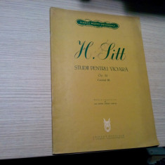 H. SITT Studii pentru Vioara Op. 32, Caietul III - Partitura -1972, 28 p.