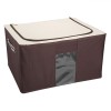 Husă Depozitare Haine, Model Cadru, Fereastră PE, 50x40x28cm, Capacitate 55L, Bej, Oem