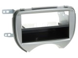 Cadru radio 2 DIN argintie pentru Nissan Micra (K13) 2011-2013