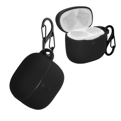 Husa pentru casti SoundPEATS Air 3, Kwmobile, Negru, Silicon, 56754.01 foto