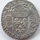 Franța 1 teston ( MDLXXV ) 1575 Rennes R-1 argint Henric lll ( Carol lX), Europa