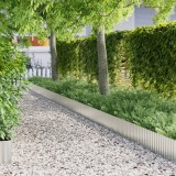 vidaxl Borduri de gazon 25 cm x 10 m, din oțel galvanizat, flexibil, ondulat.