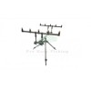 Rod Pod Pescuit Baracuda East Shark RP122, 4/5 Lansete, Aluminiu, Telescopic, Husa Transport Inclusa, Verde/Negru