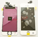 Display LCD Touchscreen cu Rama Apple iPhone 5 Alb + Set Suruburi - Calitate LT Stronger Brightness