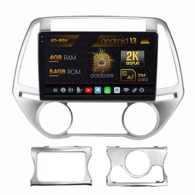 Navigatie Hyundai I20 (2012-2014), Android 13, V-Octacore 4GB RAM + 64GB ROM, 9.5 Inch - AD-BGV9004+AD-BGRKIT218 foto
