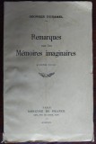 GEORGES DUHAMEL - REMARQUES SUR LES MEMOIRES IMAGINAIRES (PARIS, 1933/34) LB FRA