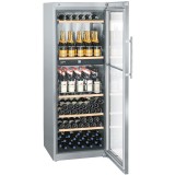 Vitrina de vin WTPes 5972, 516 L, Clasa G, Iluminare LED, Inox, Liebherr