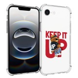 Husa antisoc pentru iphone 16e, airbag pro, clear, keep it up