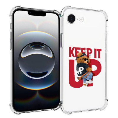 Husa antisoc pentru iphone 16e, airbag pro, clear, keep it up foto