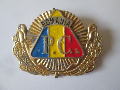 Insigna/cuc cascheta Politia Comunitara anii 2000 foto