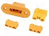 Conector alimentare DC, 400V, 6 pini, seria XT90, {{Dimensiune pin}}. {{Producator}} - EST PANEL 80/120A M+F