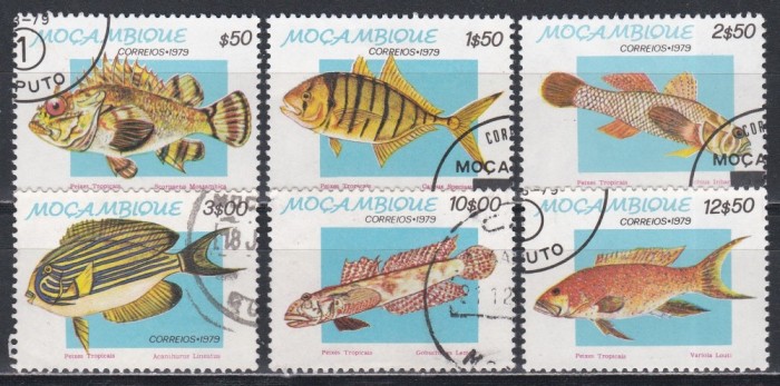 Mozambic 1979 - Pești tropicali, Stampilat