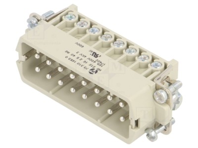 Conector HDC Tată 2x16 Argintat foto
