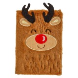 Carnetel Notite Craciun, Ren, Coperta Blana, A5, 80 File, Maro, Oem
