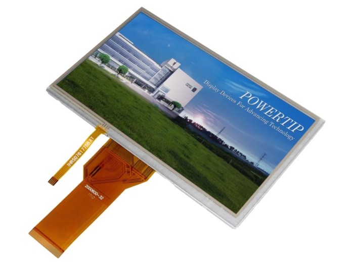 Afișaj TFT 7" 800x480, LED