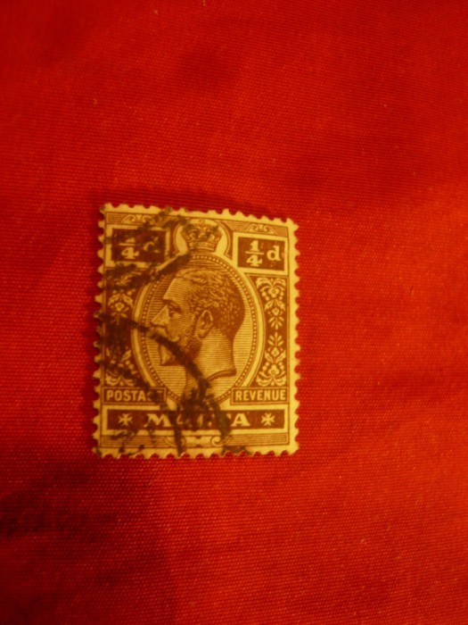 Timbru Malta 1905 R.George V , 1/4p , stampilat