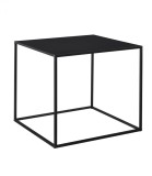 Masuta laterala tip consola, 50x55x55 cm, metal, Negru