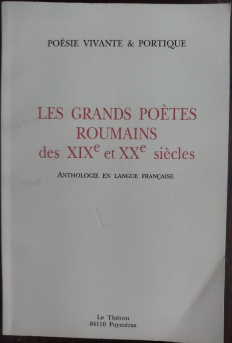 GRANDS POETES ROUMAINS/sec.XIX-XX/1991:Dinescu/Doinas/Sorescu/Nichita Stanescu+