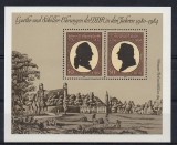 S3 - Germania DDR 1982 - Goethe si Schiller, colita neuzata,perfecta stare(z), Nestampilat