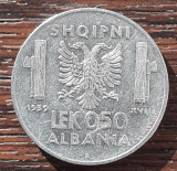 (M2567) MONEDA ALBANIA - 0.5 LEK 1939, OCUPATIE ITALIANA, TIRAJ 100.000 BUC, RAR, Europa