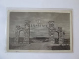 Rara! Sfantu Gheorghe:Intrarea in tabara de cercetași,carte pos.foto-Porto 1940, Circulata, Printata