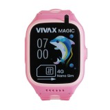 SmartWatch KIDS Vivax 4G MAGIC, Bluetooth 5.1, Rezistența la apă, Procesor ARM Cortex-R5, 64 GB, Roz Magic