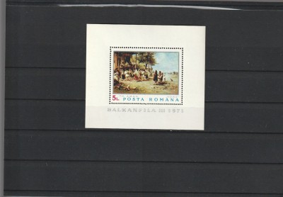 ROMANIA 1971 LP 766 BALKANFILA COLITA DANTELATA MNH NESTAMPILATA foto