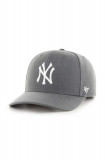 47brand șapcă din amestec de l&acirc;nă MLB New York Yankees culoarea gri, cu imprimeu, B-CLZOE17WBP-CC, 47 Brand