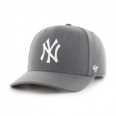 47brand șapcă din amestec de lână MLB New York Yankees culoarea gri, cu imprimeu, B-CLZOE17WBP-CC