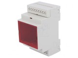 Carcasă pentru șină DIN, 90.2mm x 53.3mm x 57.5mm, ABS gri