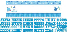 Banner bleu pentru petrecere personalizabil It&amp;#039;s a Baby Boy 165.1 X 50.8cm, Amscan 121493 foto