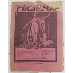 HIGIENA , REVISTA PENTRU PREINTAMPINAREA BOLILOR SI PASTRAREA SANATATII , ANUL II , NR. 40-41 , 1- 15 SEPT. 1913
