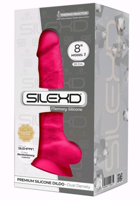 Dildo Thermo Reactive Silicon cu Memorie Dubla Densitate Roz 20 cm foto