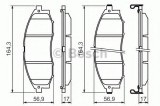 Set placute frana,frana disc NISSAN PICK UP III (D22) (1997 - 2016) BOSCH 0 986 494 152