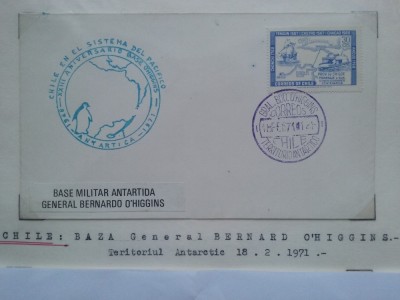 1972-Chile-Baza G-ral Bernard Ohiggins-Plic circ. foto